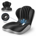 2-in-1 Memory Foam Seat Back Cushion with Lumbar Support for Office Car Truck Gaming Chair
