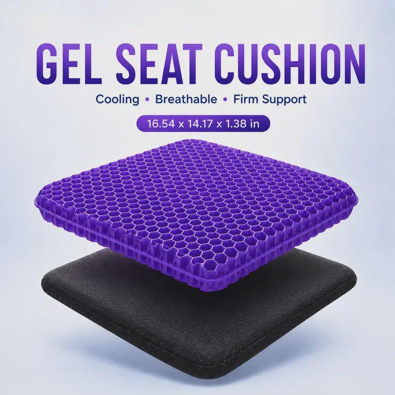 Purple Gel Seat Cushion for Office, Car & Home Comfort