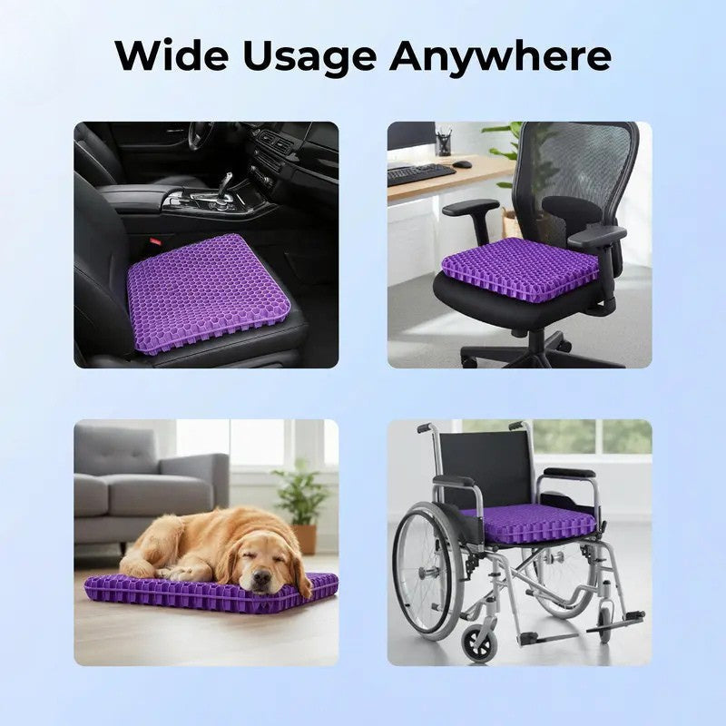 Purple Gel Seat Cushion for Office, Car & Home Comfort